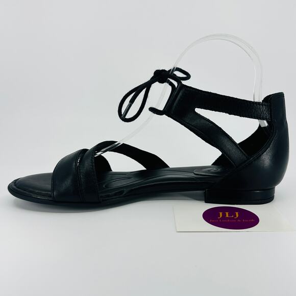 Born Women's Casma Black Leather Ankle Tie Flatform Gladiator Sandals Size 8 - Picture 8 of 11